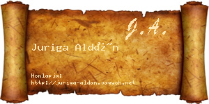 Juriga Aldán névjegykártya